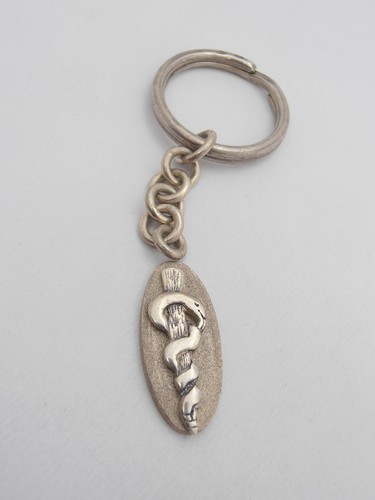 925 silver rod - silver, asclepius
