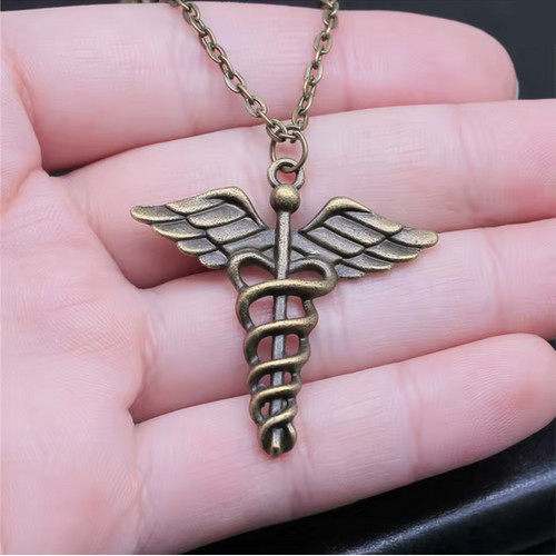 Caduceus medical necklace - medical,